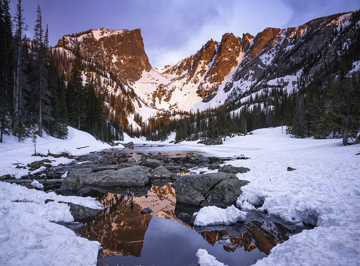 Dream Lake Sunrise on Rocky Mountain National Park Tour
